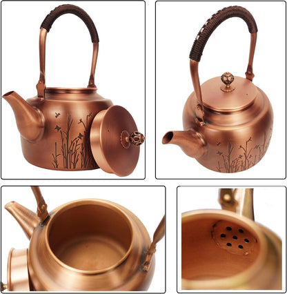 Pure Copper Kettle Copper Teapot for Stovetop 1600Ml (Type4)