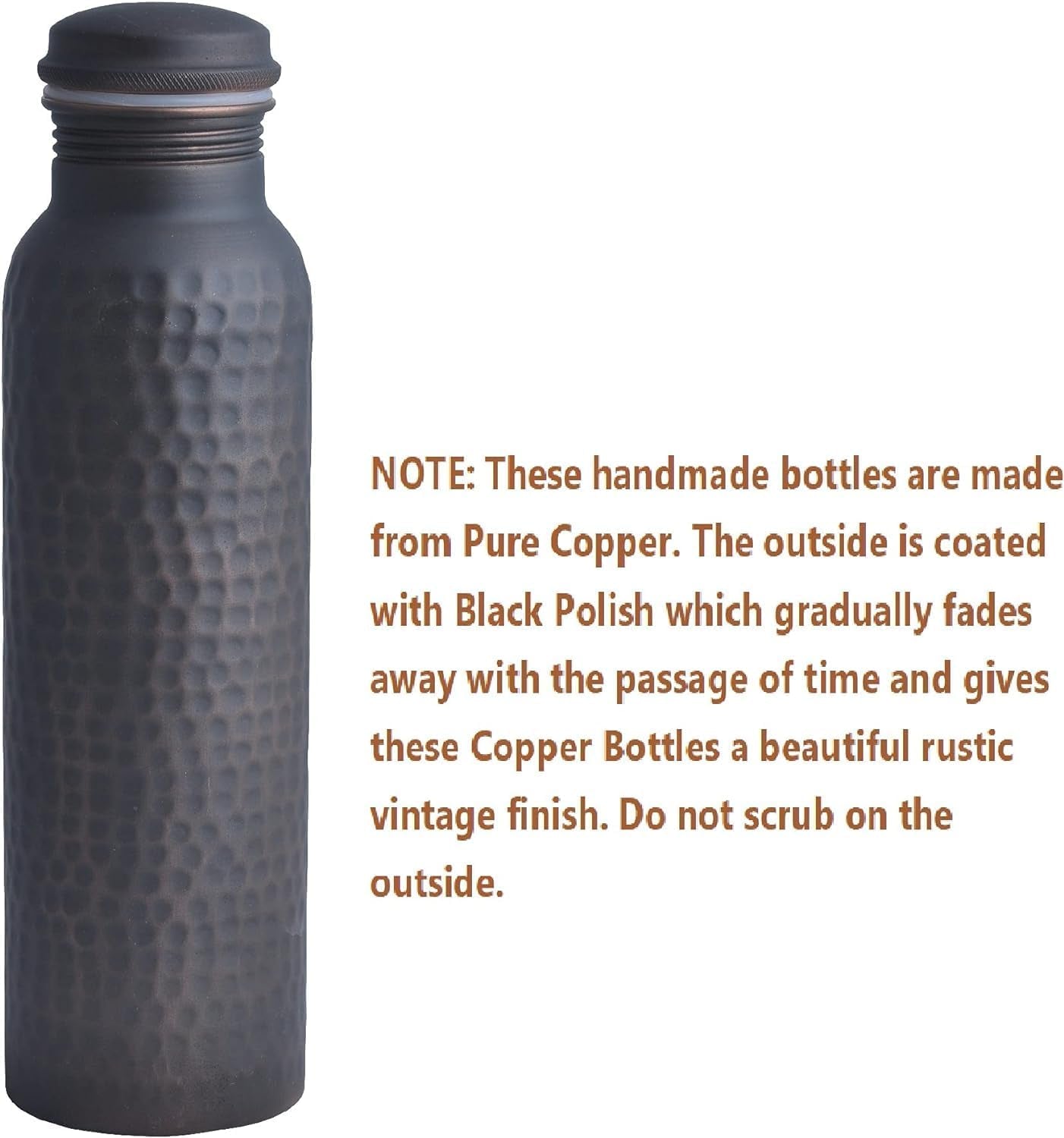 Copper Water Bottles for Drinking Water for Men Women - Pure Copper Ayurvedic Water Bottle Drinking Jug - Copper Vessel Dispenser - 33 Ounces
