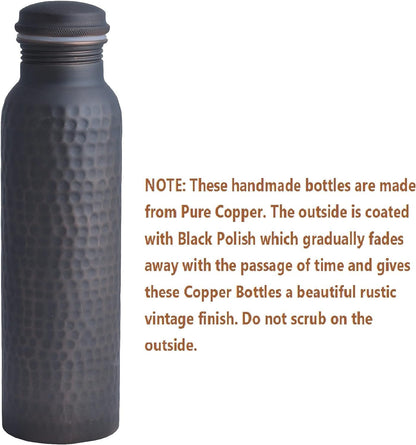 Copper Water Bottles for Drinking Water for Men Women - Pure Copper Ayurvedic Water Bottle Drinking Jug - Copper Vessel Dispenser - 33 Ounces