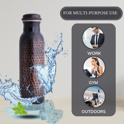 Copper Water Bottles for Drinking Water for Men Women - Pure Copper Ayurvedic Water Bottle Drinking Jug - Copper Vessel Dispenser - 33 Ounces