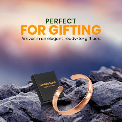 Pure Copper Bracelet for Men & Women – Handmade Uncoated Copper Jewelry Cuff – Adjustable Healing Copper Bracelets for Arthritis – Mens & Womens Copper Cuff Pulsera De Cobre